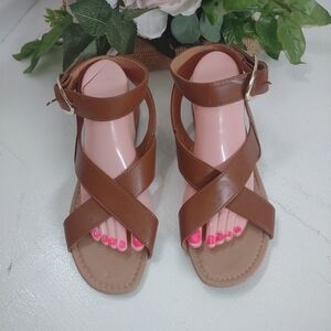 Old Navy Tan Strappy Sandals
